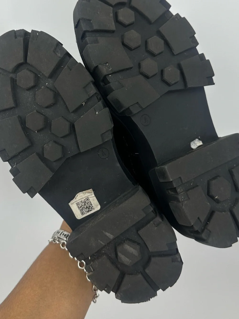 Asos Black Chunky Loafers Size Women's US 6 Grunge Goth Platforms